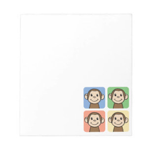 Bloc-note Quatre singes