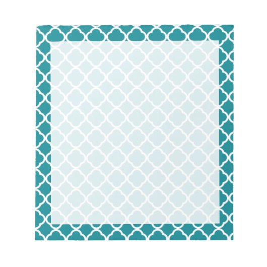 Bloc-note Quatrefoil Turquoise foncé (Devant)