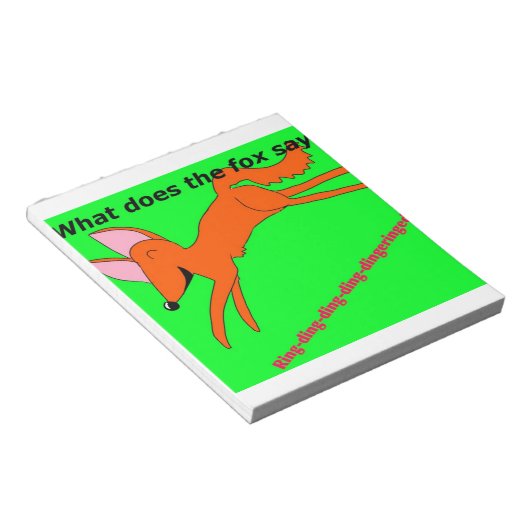 Bloc-note Que dit le renard ? (Incliné)