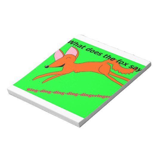 Bloc-note Que dit le renard ? (Tourné)