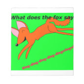 Bloc-note Que dit le renard ? (Devant)