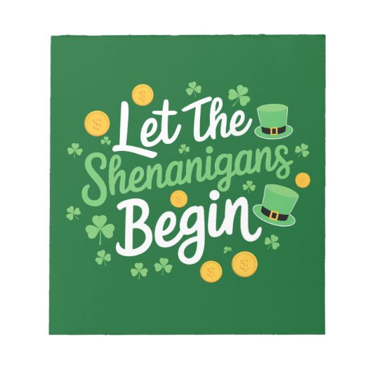 Bloc-note Que les bêtises commencent Drôle de St Patrick (Devant)