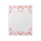 Bloc-note Queen of Hearts - Red Lined (Tourné)