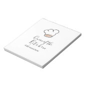 Bloc-note Queen of the kitchen chef cooking add name crown  (Tourné)