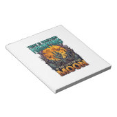 Bloc-note Quelque chose hantant lune Halloween zombie main g (Incliné)