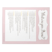 Bloc-note Qu'est-ce que dans votre téléphone Baby shower jeu (Devant)