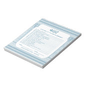 Bloc-note Quiz sur la fête de retraite à budget (Tourné)