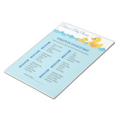 Bloc-note Quoi dans votre sac en caoutchouc Baby shower de c (Incliné)