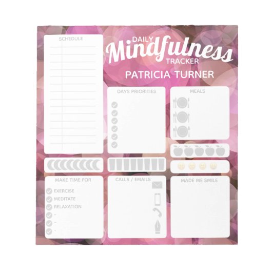 Bloc-note Quotidien Mindfulness habit tracker Dry Erase Boar (Devant)
