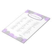 Bloc-note Qu'y a-t-il dans votre sac Jeu Dahlia Violet Gris (Incliné)