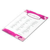 Bloc-note Qu'y a-t-il dans votre sac Pink Camo Baby shower J (Incliné)