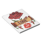 Bloc-note RAB Rockabilly Roses, Amour & Rouge à Lèvres (Incliné)