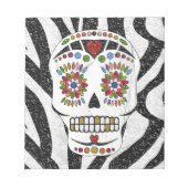 Bloc-note RAB Rockabilly Sugar Skull on Zebra (Devant)