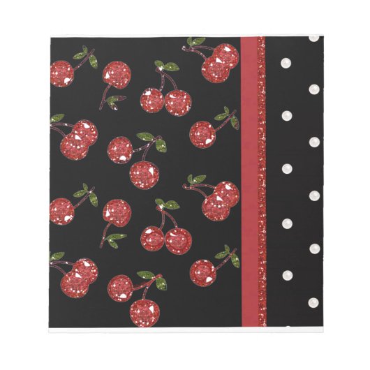 Bloc-note RAB Rockabilly Très Cerises Noires (Devant)