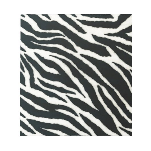 Bloc-note RAB Rockabilly Zebra Imprimer noir et blanc (Devant)