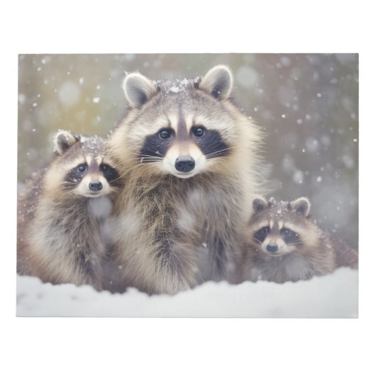 Bloc-note Raccoon Animal Famille errant Nature (Devant)