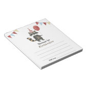 Bloc-note Raccoon birthday time capsule message (Incliné)