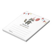 Bloc-note Raccoon birthday time capsule message (Tourné)