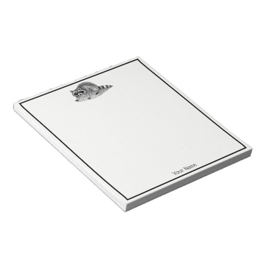 Bloc-note Raccoon masqué vintage (Incliné)