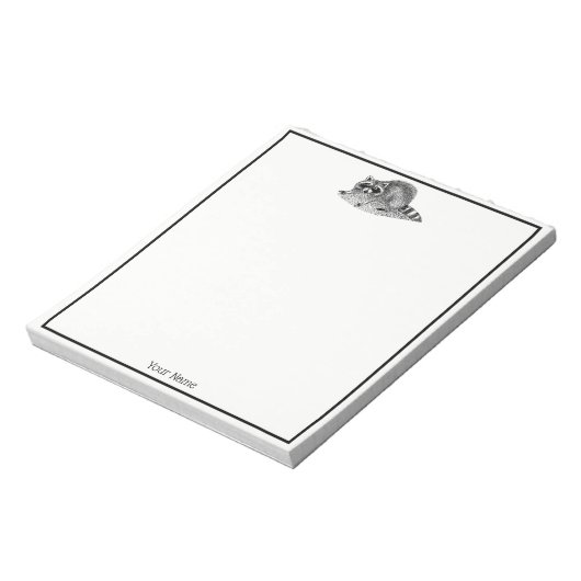 Bloc-note Raccoon masqué vintage (Tourné)