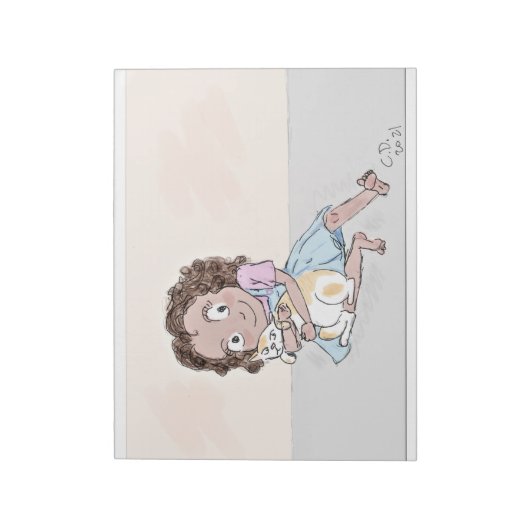 Bloc-note ragamuffins avec arrière - plan Tails&Tots (Tourné)