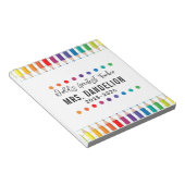 Bloc-note Rainbow Crayons Kindergarten Enseignant (Incliné)