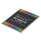 Bloc-note Rainbow Crayons Kindergarten Enseignant (Tourné)