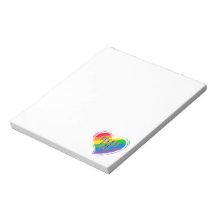 Bloc-note Rainbow Heart Flag Fier papa LGBT Gay pride Mois