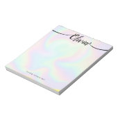 Bloc-note Rainbow Iridescente écriture manuscrite de script  (Tourné)