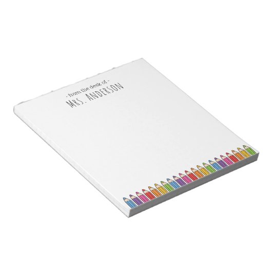 Bloc-note Rainbow Pencils Enseignant de maternelle (Incliné)