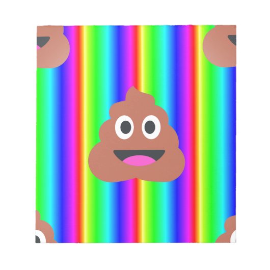 Bloc-note rainbow poop emoji (Devant)