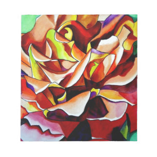 Bloc-note Rainbow Sunset Rose watercolor original