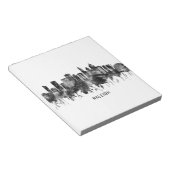 Bloc-note Raleigh North Carolina Skyline BW (Incliné)