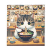 Bloc-note Ramen mangeant de chat Munchkin (Devant)