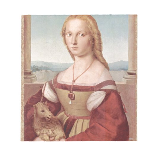 Bloc-note Raphael Dame et la Licorne Classique beaux-arts (Devant)