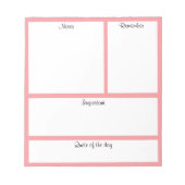 Bloc-note Rappelez-vous les choses importantes à faire - Blo (Devant)