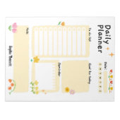 Bloc-note Rappels de planification quotidienne Floral (Devant)