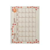 Bloc-note Rappels du calendrier d'automne (Tourné)