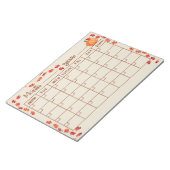 Bloc-note Rappels du calendrier d'automne (Incliné)