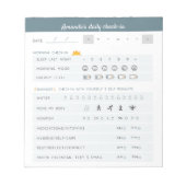 Bloc-note Rappels quotidiens Planificateur Quotidien Vérifie (Devant)