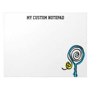 Bloc-note Raquette et boule de tennis personnalisées