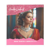 Bloc-note Raspberry Twist Crowning Pageant Custom Notepad (Devant)