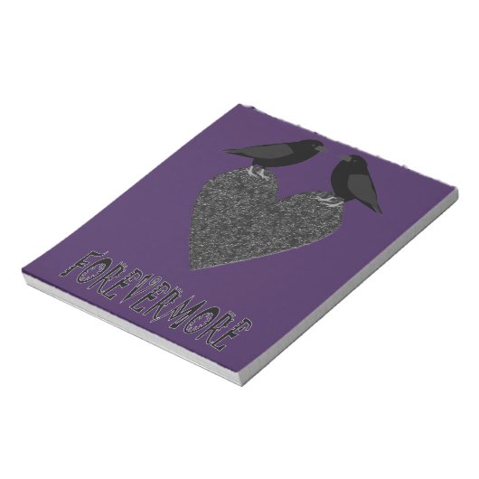 Bloc-note Ravens gothiques et Coeur noir (Tourné)