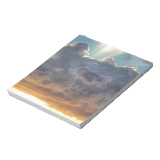 Bloc-note Rayons de soleil à travers les nuages orageux (Tourné)