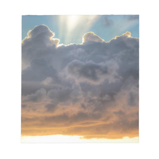 Bloc-note Rayons de soleil à travers les nuages orageux (Devant)