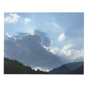 Bloc-note rayons et nuages