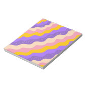 Bloc-note Rayure céleste jaune violet abstraite groovy (Tourné)