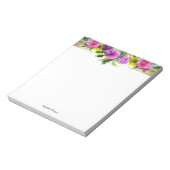 Bloc-note Rayure dorée élégante et stylée, Fleurs - Personna (Tourné)