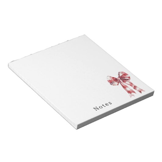 Bloc-note Rayures à carreaux rouges et blancs (Incliné)