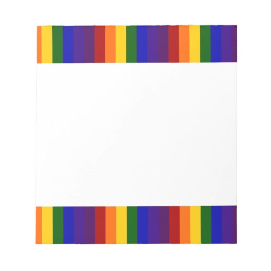 Bloc-note Rayures arc-en-ciel (Devant)
